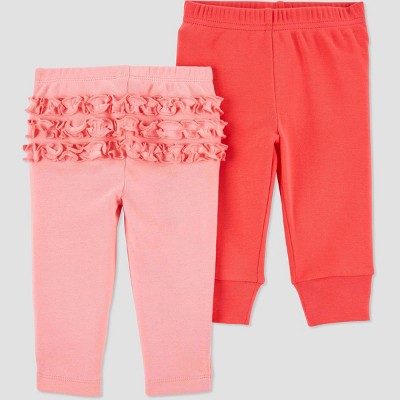 Image of Baby Girls' 2pk Pants - Just One You® made by carter's Pink Newborn