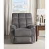 Velvet Power Lift Recliner with Massage, Heat Function and Pillow Top Arms - 3 of 4