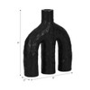 Decorative Double Arched Taper Candle Holder - Unique Volcano Texture Candlestick Holder for Dining Room Table Centerpieces - Black - 4 of 4