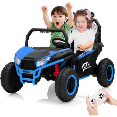 COZONY 24V 2-Seater Kids UTV, Electric Ride On Car w/ Remote, Dual 200W Motors, Bluetooth, LED, Music, All-Terrain, 3+ Years, 50 Min Run