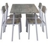NicBex 4/5-Piece Retro Style Dining Set Dining Table & Chairs for Kitchen,Dining Room,Restaurant,Modern Dinette Set with Metal Frame - 4 of 4