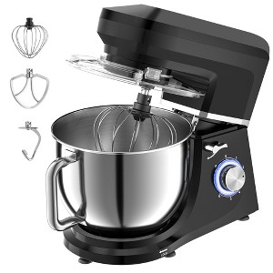 SUGIFT 7.5QT 6-Speed Electric Stand Mixer with Stainless Steel Bowl - Black - 1 of 4