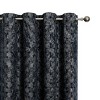 Kate Aurora 2 Piece Contemporary Chic Metallic Abstract Circles Light Filtering Grommet Top Curtains - 2 of 4