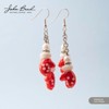 Crystal Lane DIY 7" Lampwork Glass Designer Holiday Christmas Bead Strand Craft Embellishment Mittens Red - 2 of 4