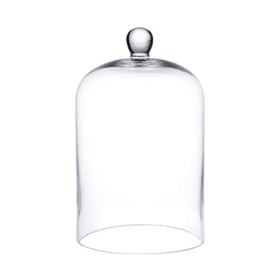 WHOLE HOUSEWARES 6"x10" Cloche Glass Dome Clear Glass Bell Jar