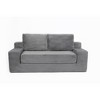 TIRAMISUBEST 72 inch Loveseat Sofa Corduroy Deep Seat Bean Bag Couch 600 lb Capacity Reversible Cushions 2 Pillows No Tool Setup Living Room - 2 of 4