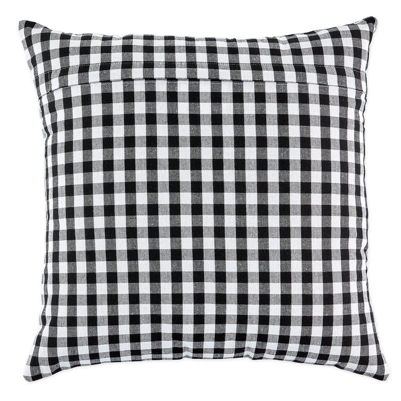 4pk 18&#34;x18&#34; Gingham Buffalo Check Assorted Square Throw Pillow Covers Black/White - Design Imports, 6 of 9
