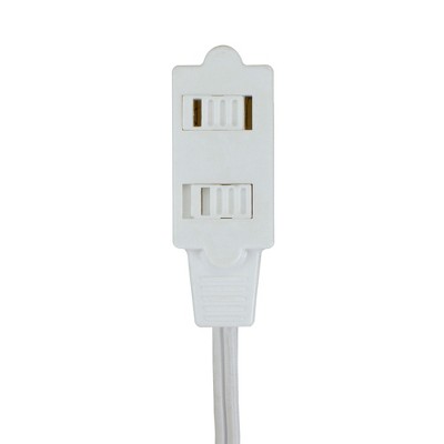 Northlight Indoor Power Extension Cord with 3-Outlets and Safety Locks - 9' - White