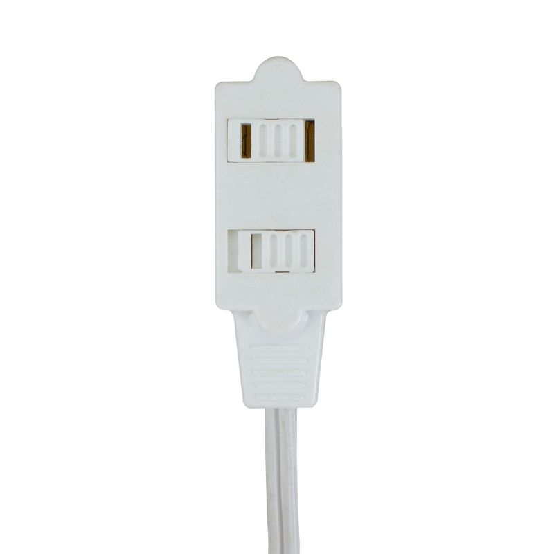 Northlight 15' White Indoor Extension Power Cord with 3-Outlets and Safety Lock, 2 of 5