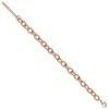 Chisel Stainless Steel Polished and Textured Rose IP-plated Open Link Bracelet 7" Plus a 1" Ext - 3 of 4