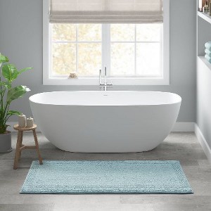 Kumasinova Plush Cotton Bathroom Rug, 3000 GSM Reversible Bath Rug, Tufted Washable Rug, Non-Slip Area Rug, Door Mat - 1 of 4
