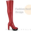Perphy Women's Platform Block Heels Over the Knee High Boots - 4 of 4