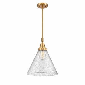 Cone - 1 Light Stem Hung Mini Pendant In Industrial Style-17.13 Inches Tall and 12 Inches Wide - 1 of 1