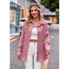 Womens Button Down Shirts Oversize Casual Boyfriend Long Sleeve Button Up Shirt Women Plus Size Blouses Tops with Pocket - 4 of 4