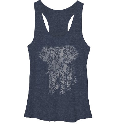 Women's Lost Gods Elephant Print Racerback Tank Top : Target