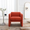 Arm Chair with waved arms, Metal decoration on both side arms - 2 of 4