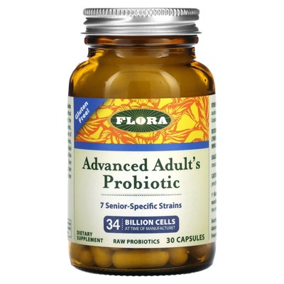Flora Advanced Adult's Probiotic, 34 Billion Cells, 30 Capsules