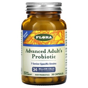 Flora Advanced Adult's Probiotic, 34 Billion Cells, 30 Capsules - 1 of 2