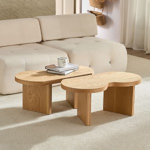 MAYEERTY Butterfly Coffee Table MDF Split into 2 Small Tables Living Room Bedroom - 1 of 4