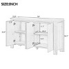 Modular 4-Door Sideboard Buffet Cabinet with Adjustable Shelves, Modern Storage Cabinet for Dining Room, Kitchen, or Living Room-Tanpinhause - 4 of 4