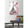 Trends International Reinders: Paris - Pink Eiffel Tower Unframed Wall Poster Print Clear Push Pins Bundle 22.375" x 34" - 2 of 4