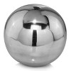 HomeRoots Set of Two Silver Buffed Aluminum Decorative Orb Tabletop Sculpture - 3 of 4