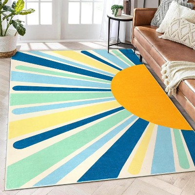 Washable Rugs Area Rugs for Living Room Bohemian Rugs for Bedroom Large Carpets Ultra Soft Faux Wool Dining Room Rug Non Slip&Non-Shedding