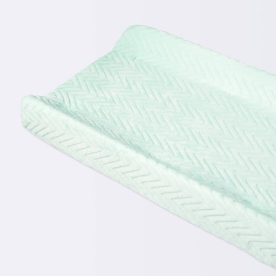 Plush Changing Pad Cover Chevron - Cloud Island™ Mint