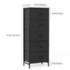 Kumasinova 5 Drawer Dresser with Fabric Bin,Chest of Drawers with Metal Frame & Wood Top,Bedroom Dressers for Living Room,Nursery,Closet,Entryway - 2 of 4