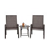 KTMBDW 3 Pieces Patio Set Outdoor Patio Conversation Textilene Bistro Set Modern Porch Lawn Chairs with Coffee Table for Home and Balcony - 3 of 4