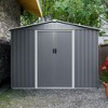 NicBex 8x6 FT Outdoor Storage Shed,Metal Outdoor Shed with Metal Foundation and Lockable Doors,Storage Sheds for Garden - 2 of 4