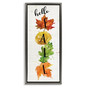 Stupell Industries Hello Fall Autumn Greeting, 11" x 25" - 1 of 4