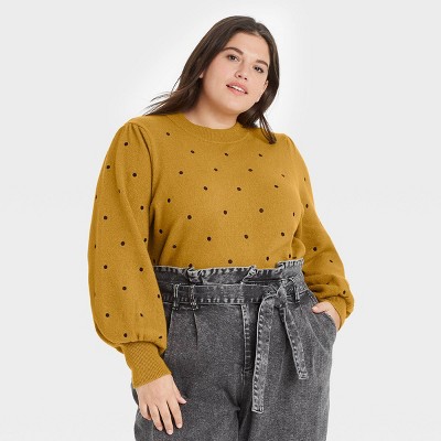 polka dot pullover sweater