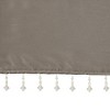 PAGED 26"x50" Valance for Windows,Lightweight Faux Silk Small Short Valance with Beads for Bathroom,Laundry,Living Room,Bedroom - 3 of 4