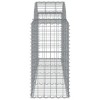 vidaXL Arched Gabion Basket 78.7"x11.8"x31.5"/39.4" Galvanized Iron - 4 of 4