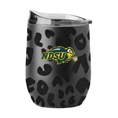 NCAA North Dakota State Bison 16oz Black Leopard Stainless Steel Wine Tumbler