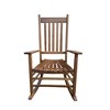 VYNXARIA Elegant Brown Wooden Porch Rocker Chair for Relaxation - Classic Design,Comfortable Seating£¬without mat - 2 of 4