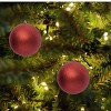 Season's Designs Christmas Tree 6" Red Glitter Shatterproof Seamless Ornament - 2 of 2