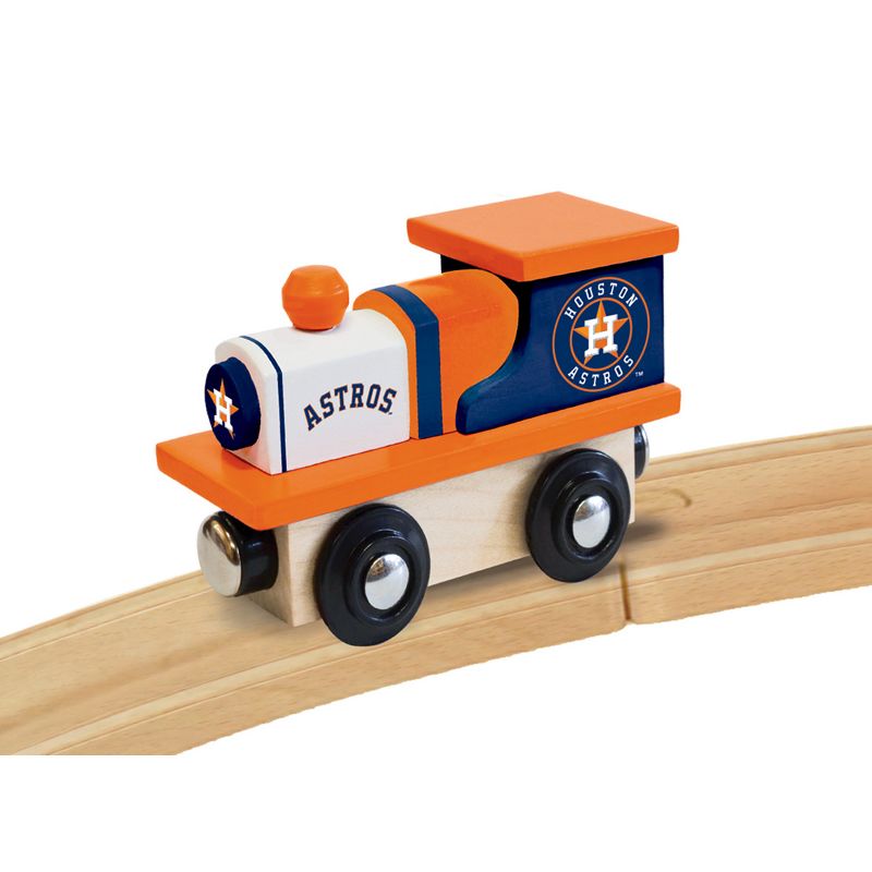 MasterPieces Officially Licensed MLB Houston Astros Wooden Toy Train Engine For Kids, 5 of 6