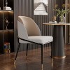 2 Pcs Comfortable Dining Chairs Mid-Century Modern Kitchen Dining Room Chair - 4 of 4