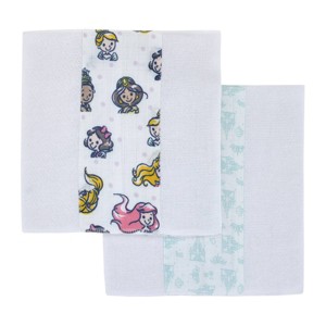 Disney Princess 100% Cotton Muslin Burp Cloths - 2pk - 1 of 4