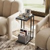 C Shaped End Table, Small Side Tables for Sofa and Bed, Couch Table That Slides Under for Living Room, Bedroom, Home Office, Small Spaces - 4 of 4