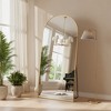 MAYEERTY 71 inch Arched Full Length Mirror Aluminum Alloy Floor Mirror with Stand for Living Room - 3 of 4