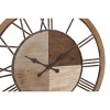 36"x36" Farmhouse Wall Clock Brown - Olivia & May: Silent Metal Roman Numerals, Indoor Use - 3 of 4
