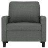 vidaXL Sofa Chair Dark Gray 23.6 in. Fabric - 3 of 4