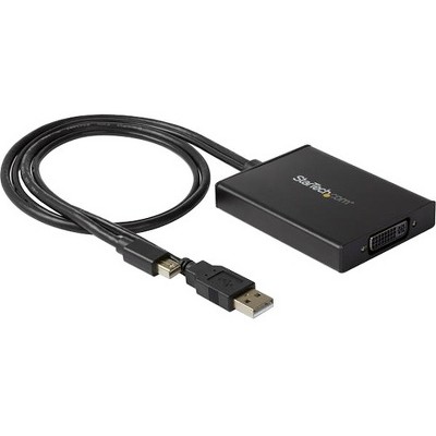 StarTech.com Mini DisplayPort to Dual-Link DVI Adapter - USB Powered - Dual Link Connectivity - Black - DVI Active Display Converter (MDP2DVID2)