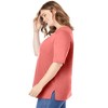 Woman Within Women's Plus Size Perfect Elbow-Sleeve Square-Neck Tee - 4 of 4