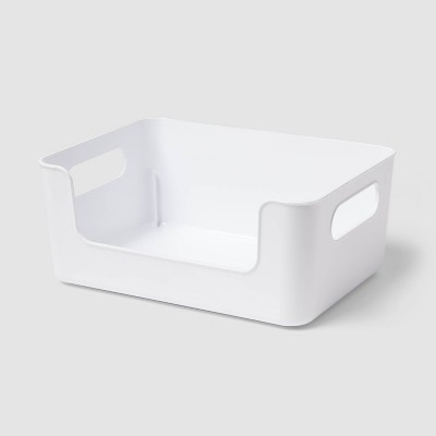 Small Stackable Bin Front Opening Clear Plastic - Brightroom™