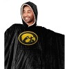 NCAA Iowa Hawkeyes Team Color Bloncho with Logo Patch and Faux Shearling Inside Throw Blanket - 2 of 3