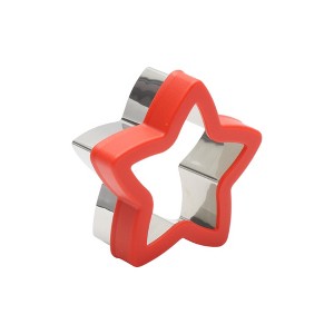 Unique Bargains Biscuit Cutter Large Star Trio Cookie Cutter Hand Washable Stainless Steel Plastic 3.9"x4.1"1.6" 1Pcs - 1 of 4